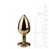 Easytoys Metal No.1 - lilla sten kegleanalplug - guld (2,5 cm)