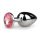 Easytoys Metal No.1 - pink juvel analt plug - sølv (2,7 cm)