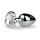 Easytoys Metal No.2 - Anal Plug med Hjerteformet Sten (Sølv-Hvid)
