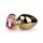 Easytoys Metal No.8 - Anal Plug med Hjerteformet Bund - Guld-Pink (3,5 cm)