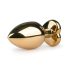 Easytoys Metal No.8 - Anal Plug med Hjerteformet Bund - Guld-Pink (3,5 cm)