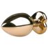 Easytoys Metal No.8 - analplug med hjerteformet bund - guld-lyserød 3,5cm