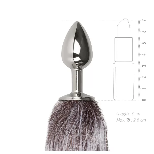 Easytoys Fox NO5 - metal analplug med rævehale - sølv