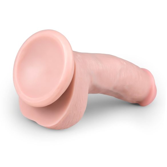 Easytoys - sugekop dildo med kugler (15cm) - naturfarvet