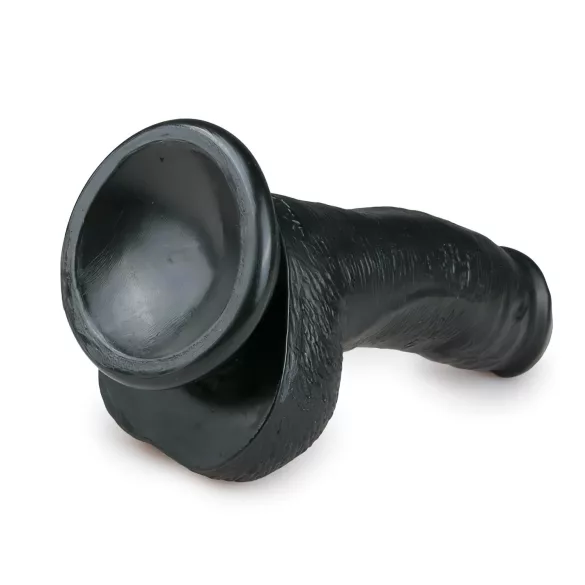 Easytoys - dildo med sugekop og testikler - sort 15cm