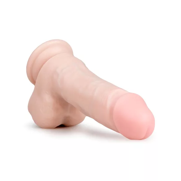 Easytoys - dildo med sugekop og testikler - natur - 17,5cm