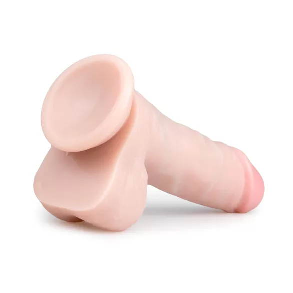 Easytoys - dildo med sugekop og testikler - natur - 17,5cm
