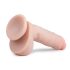 Easytoys - sugekop dildo med kugler (22,5 cm) - naturlig