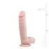 Easytoys - sugekop dildo med kugler (22,5 cm) - naturlig