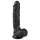 Easytoys - dildo med sugekop og testikler - 22,5 cm - sort