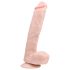 Easytoys - stor dildo med sugekop og testikler (26,5 cm) - naturlig