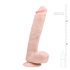 Easytoys - stor dildo med sugekop og testikler (26,5 cm) - naturlig