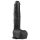 Easytoys - stor, sort dildo med sugekop og testikler (29,5 cm)