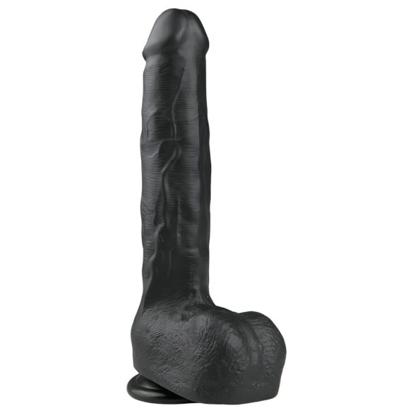 Easytoys - stor, sort dildo med sugekop og testikler (29,5 cm)