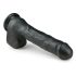 Easytoys - stor, sort dildo med sugekop og testikler (29,5 cm)
