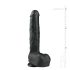 Easytoys - stor, sort dildo med sugekop og testikler (29,5 cm)