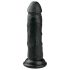 Easytoys - realistisk dildo med sugekop (15,5 cm) - sort
