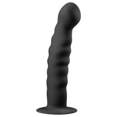 Easytoys Ribbed - sugedims dildo (14 cm) - sort