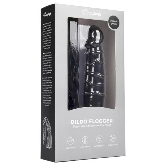 Easytoys - flogger og dildo - silikone - sort