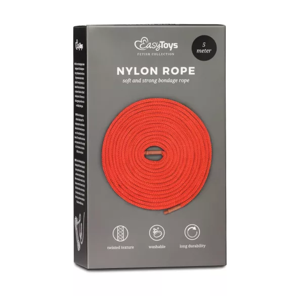Easytoys Rope - bondage reb (5 m, rød)