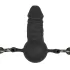 EasyToys - mundknebel med indvendig dildo (sort)