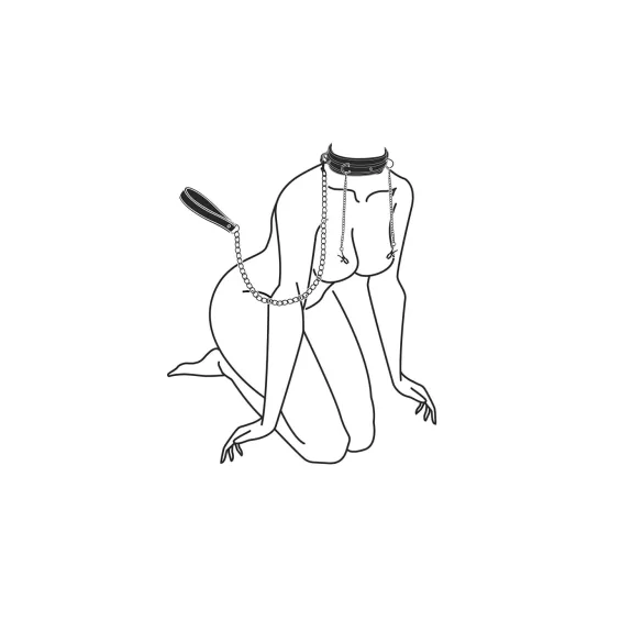 Easytoys - brystvorteklemmer og halsbånd sæt med line - 4 dele