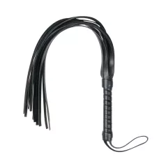 Easytoys - flogger pisk - blød kunstlæder - sort