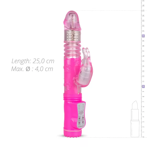 EasyToys Bunny - thrustende vibrator (pink)