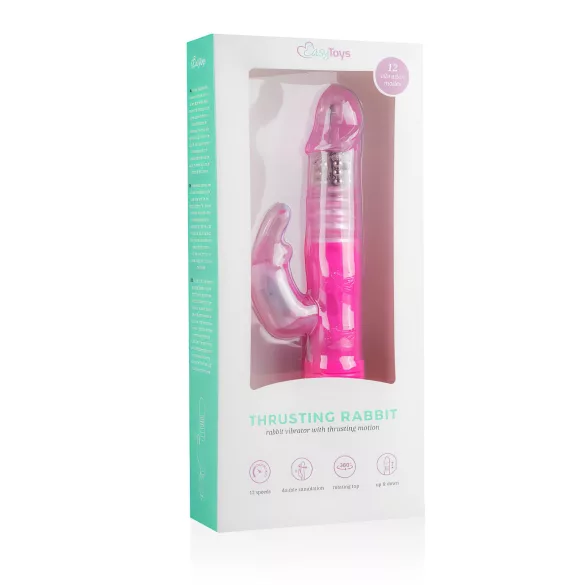 EasyToys Bunny - thrustende vibrator (pink)