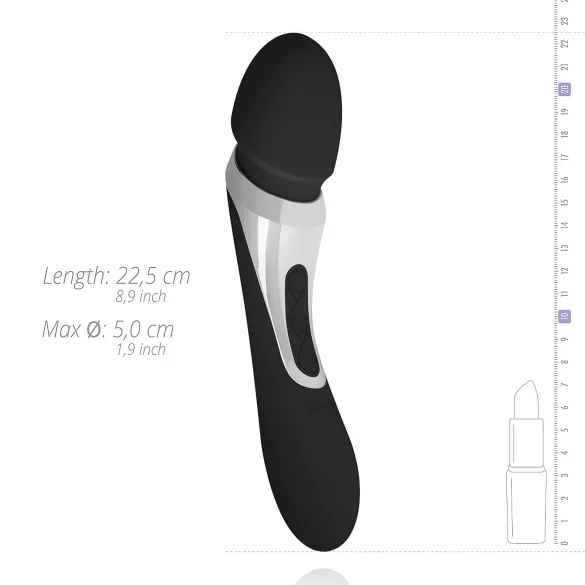 Sway No.1 - wand vibrator - genopladelig 2i1 massager - sort