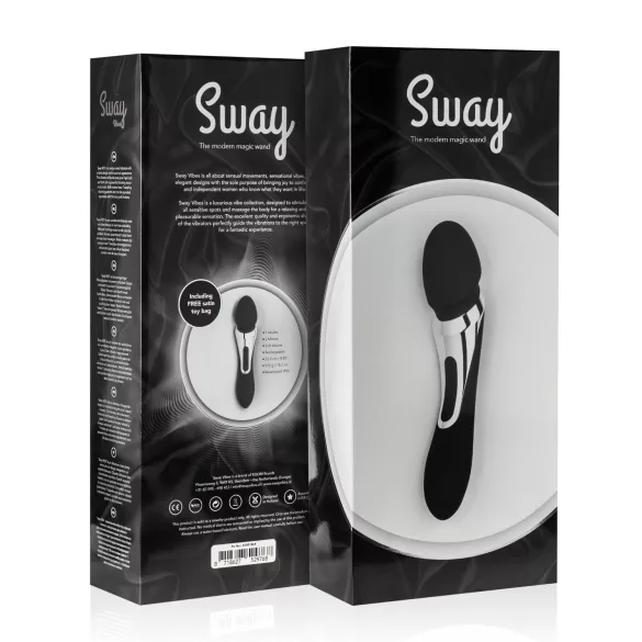 Sway No.1 - wand vibrator - genopladelig 2i1 massager - sort