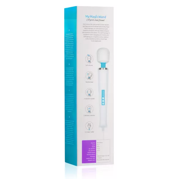 MyMagicWand - massagevibrator - kraftig - hvid/blå
