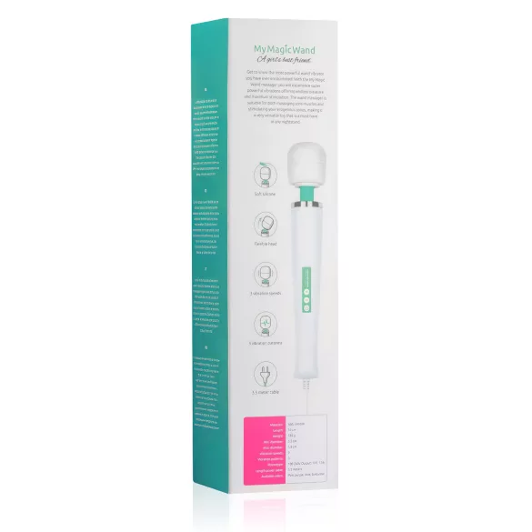 MyMagicWand - wand vibrator - kraftig massage - hvid/turkis
