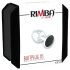 Rimba XS - sort black-sten metal anal plug (sølv)