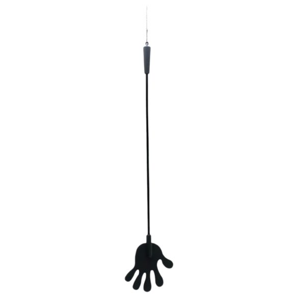 Rimba - silikone ridepisk med hånddesign - 40 cm (sort)