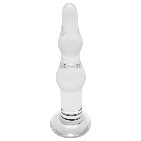 Rimba Dolly - analdildo i glas - bølget - gennemsigtig