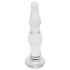 Rimba Dolly - analdildo i glas - bølget - gennemsigtig