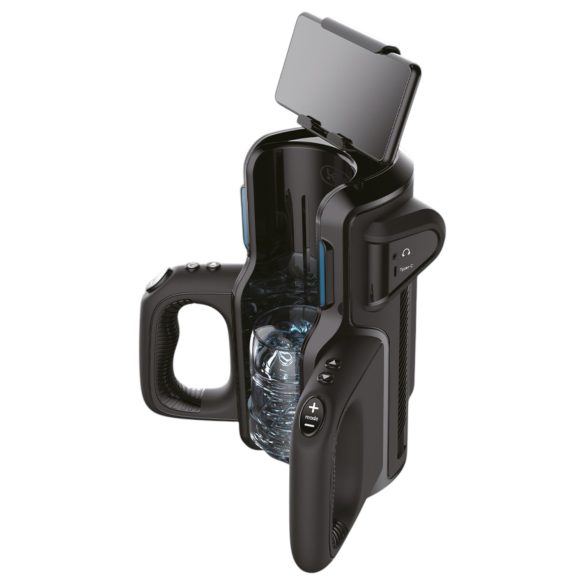 LETEN SM 500 - Op/ned-bevægelse masturbator med telefonholder (sort)