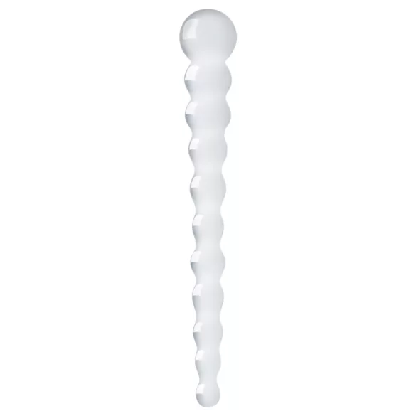 Gildo Glass No. 20 - glasdildo med perler - gennemsigtig