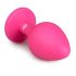 Easytoys Diamond - hvid sten anal plug (medium) - pink