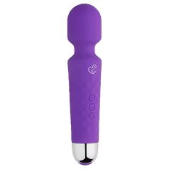 EasyToys - mini wand vibrator - genopladelig massage - lilla