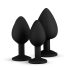 Easytoys Diamond - anal plug sæt (sort)