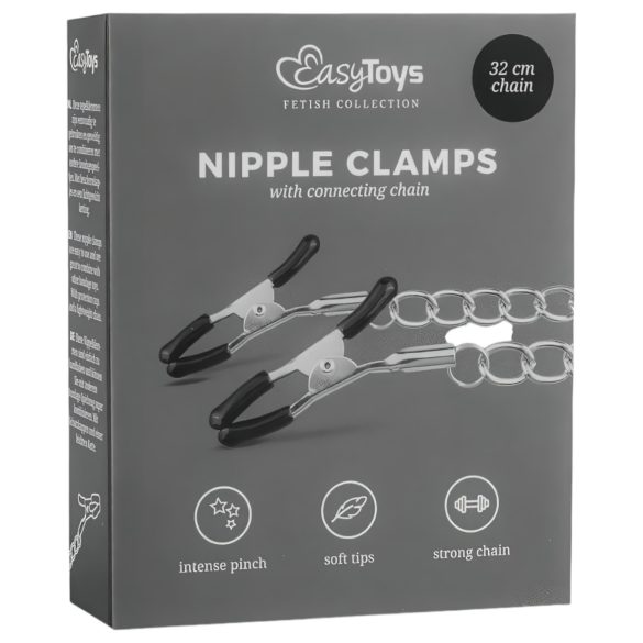 EasyToys - brystvorteklemmer med kæde (1 par)
