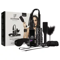 Secret Pleasure Chest - avanceret BDSM-sæt - 14 dele (sort)