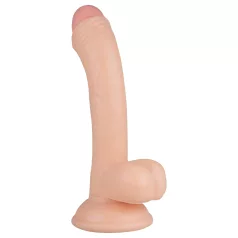   Real Fantasy Vince - dildo med pung og forhud - 19,5cm - natur