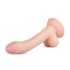 Real Fantasy Vince - dildo med testikler og forhud - 19,5 cm (natur)