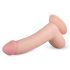 Real Fantasy Cliff - naturtro dildo med kugler - 22cm (natur)