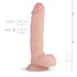 Real Fantasy Glynn - naturtro dildo med testikler - 25cm (natur)