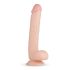 Real Fantasy Elvin - naturtro dildo med kugler - 28 cm (hudfarvet)