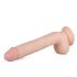 Real Fantasy Elvin - naturtro dildo med kugler - 28 cm (hudfarvet)
